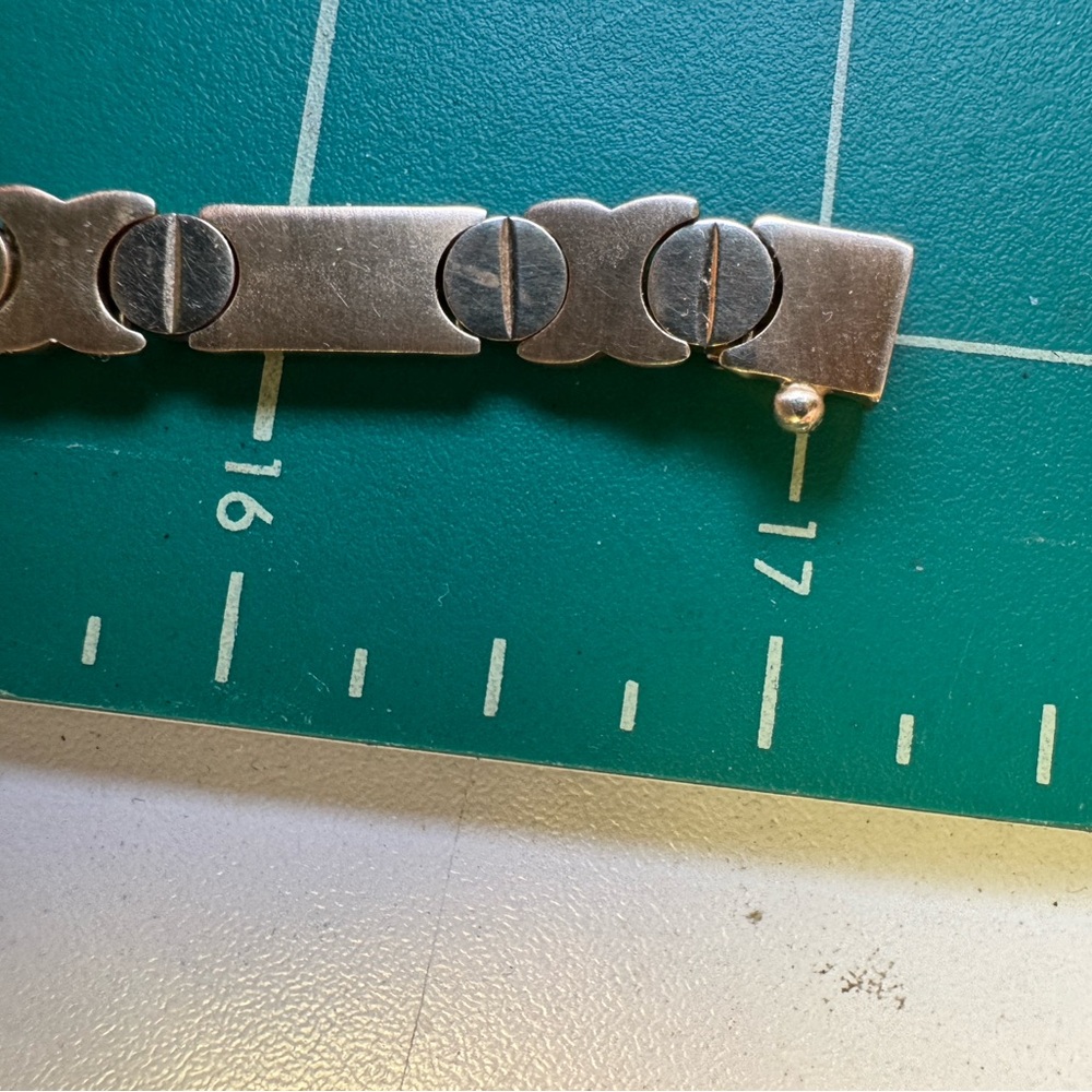 14k Reversible Screw Head link Necklace - Picture 4 of 6